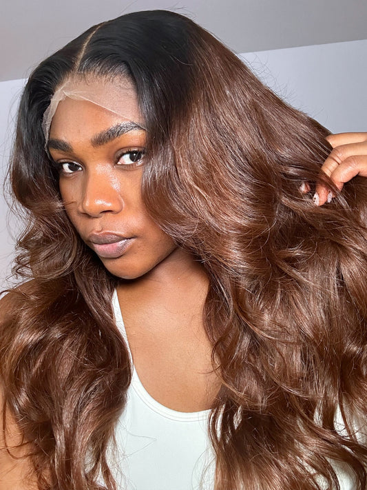 Brown Ombre Glue-less HD Frontal Wig